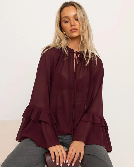 BLUZKA MODERN LEMONADA BURGUND - BLUMANIA