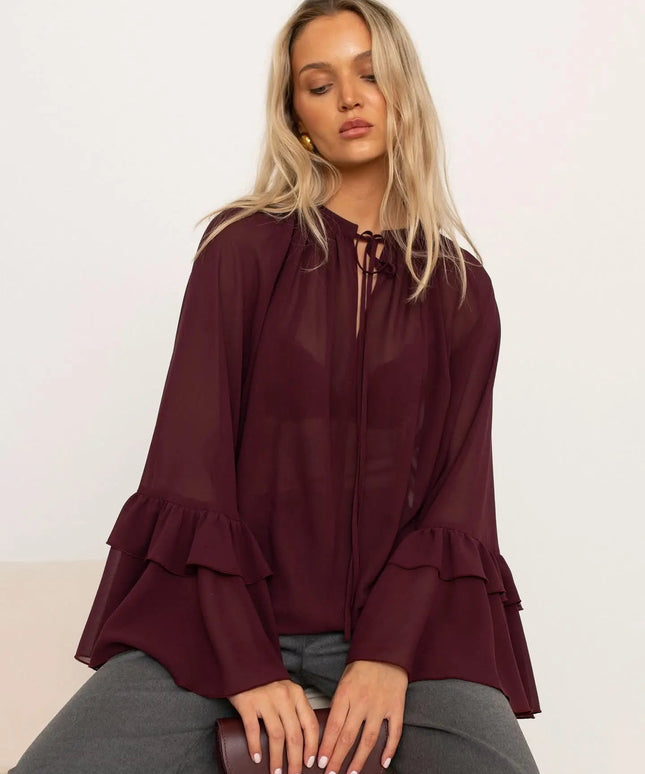 BLUZKA MODERN LEMONADA BURGUND - BLUMANIA