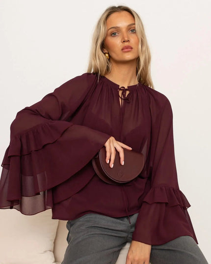 BLUZKA MODERN LEMONADA BURGUND - BLUMANIA