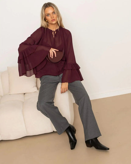 BLUZKA MODERN LEMONADA BURGUND - BLUMANIA