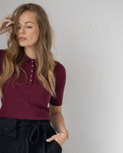 BLUZKA OSLO POLO BURGUND - BLUMANIA