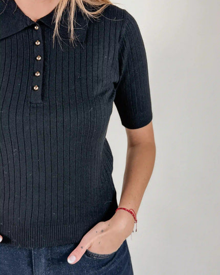 BLUZKA OSLO POLO CZARNA - BLUMANIA