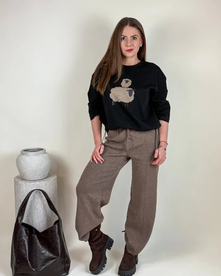 BLUZKA SHEEP II CZARNA - BLUMANIA