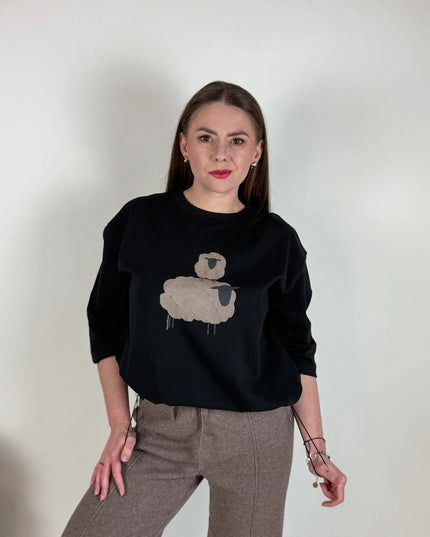 BLUZKA SHEEP II CZARNA - BLUMANIA