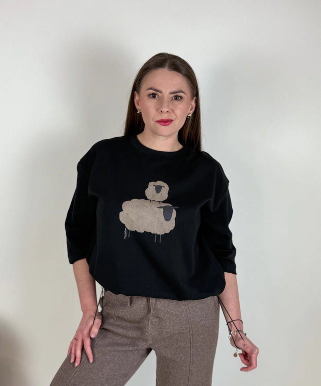 BLUZKA SHEEP II CZARNA - BLUMANIA