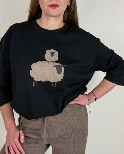 BLUZKA SHEEP II CZARNA - BLUMANIA