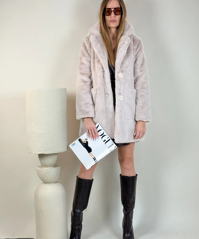 FUTRO GOLD LEMONADA BEŻOWE - BLUMANIA