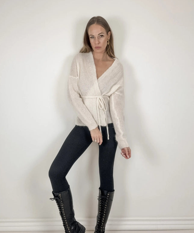 KARDIGAN LUKA ŚMIETANKOWY 62% BABY ALPAKA - BLUMANIA