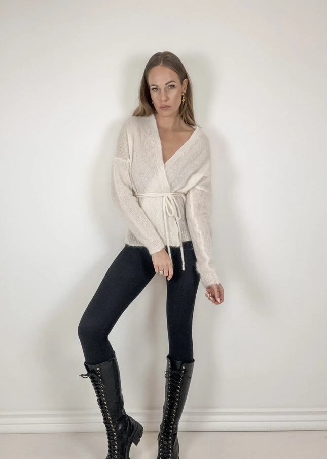 KARDIGAN LUKA ŚMIETANKOWY 62% BABY ALPAKA - BLUMANIA