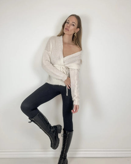 KARDIGAN LUKA ŚMIETANKOWY 62% BABY ALPAKA - BLUMANIA