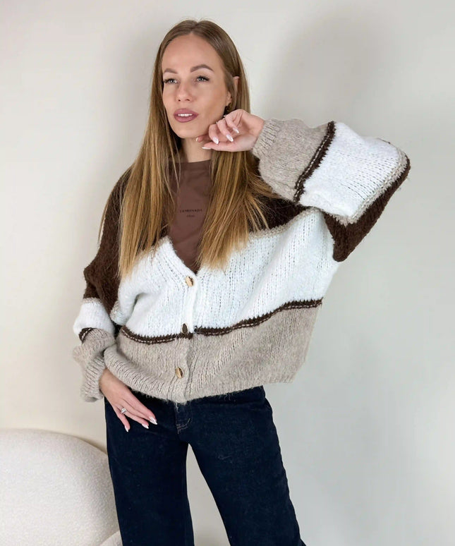 KARDIGAN PENNY CZEKOLADOWY - BLUMANIA