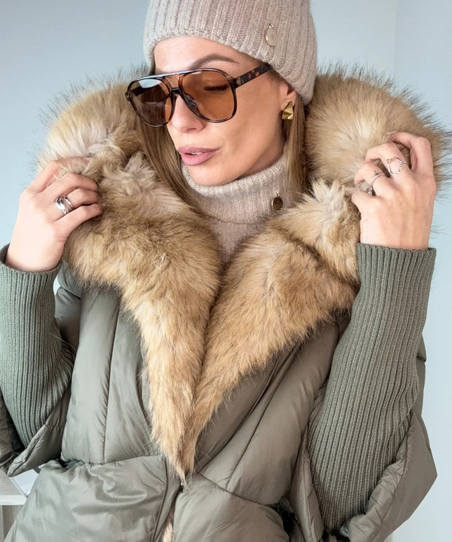 KOMPLET ALASKA CZAPKA + KOMIN TAUPE - BLUMANIA