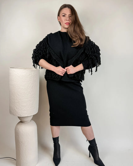 KOMPLET DZIANINOWY DOLCE CZARNY - BLUMANIA