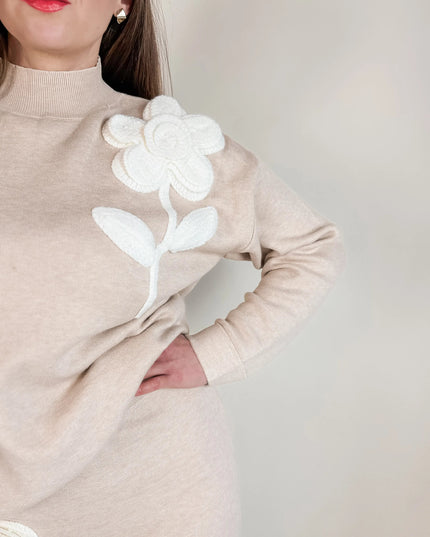 KOMPLET DZIANINOWY PIANO BEŻOWY - BLUMANIA