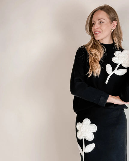 KOMPLET DZIANINOWY PIANO CZARNY - BLUMANIA