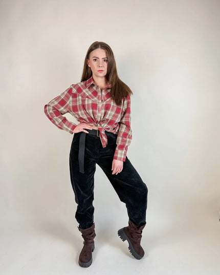 KOSZULA PURO W KRATĘ CZERWONA - BLUMANIA