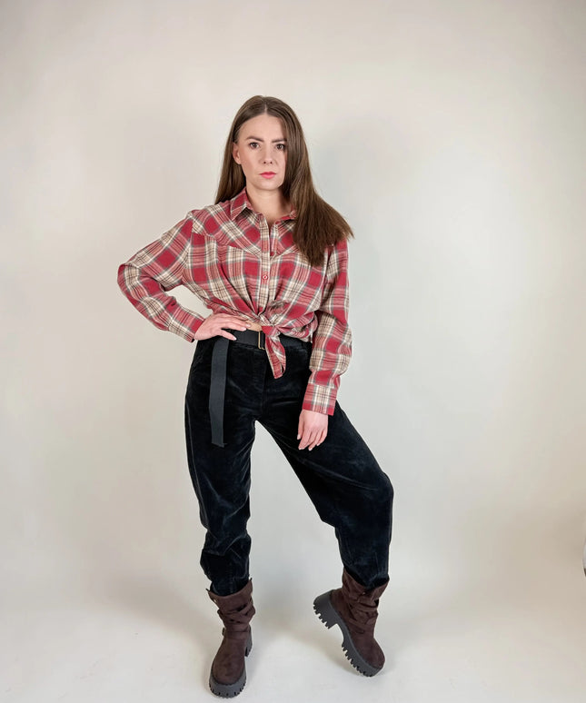 KOSZULA PURO W KRATĘ CZERWONA - BLUMANIA