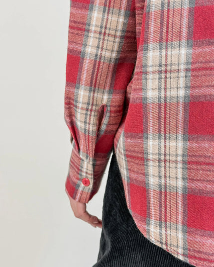 KOSZULA PURO W KRATĘ CZERWONA - BLUMANIA