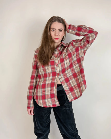 KOSZULA PURO W KRATĘ CZERWONA - BLUMANIA