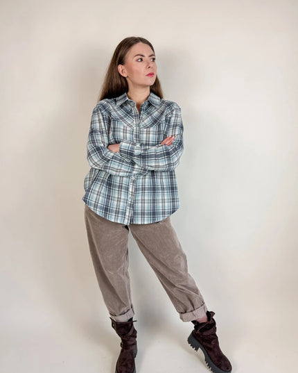 KOSZULA PURO W KRATĘ NIEBIESKA - BLUMANIA