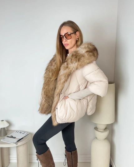 KURTKA ELISA BEŻOWA - BLUMANIA