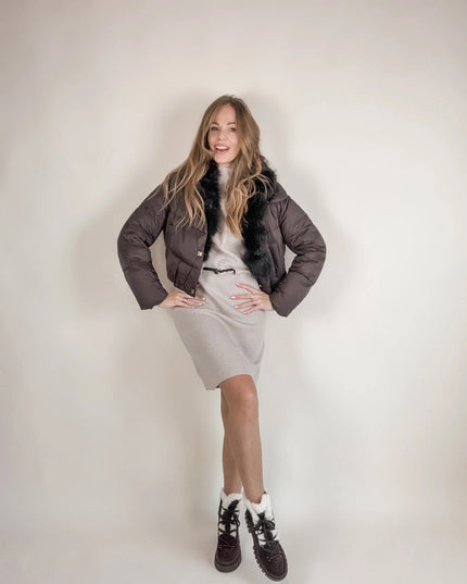 KURTKA LARA CZEKOLADOWA - BLUMANIA