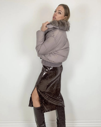 KURTKA LARA TAUPE - BLUMANIA