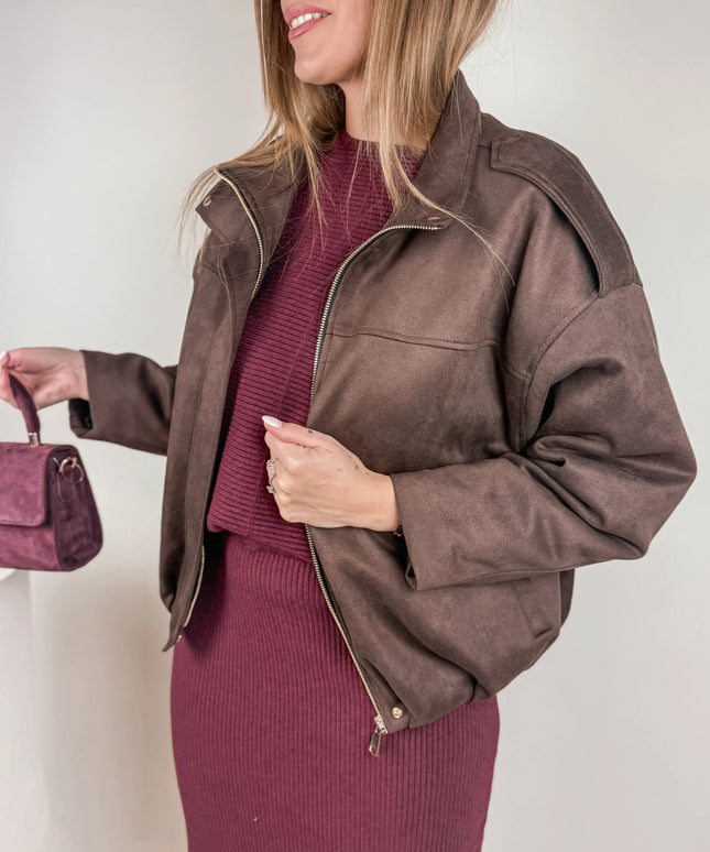 KURTKA LUCKY CZEKOLADOWA - BLUMANIA