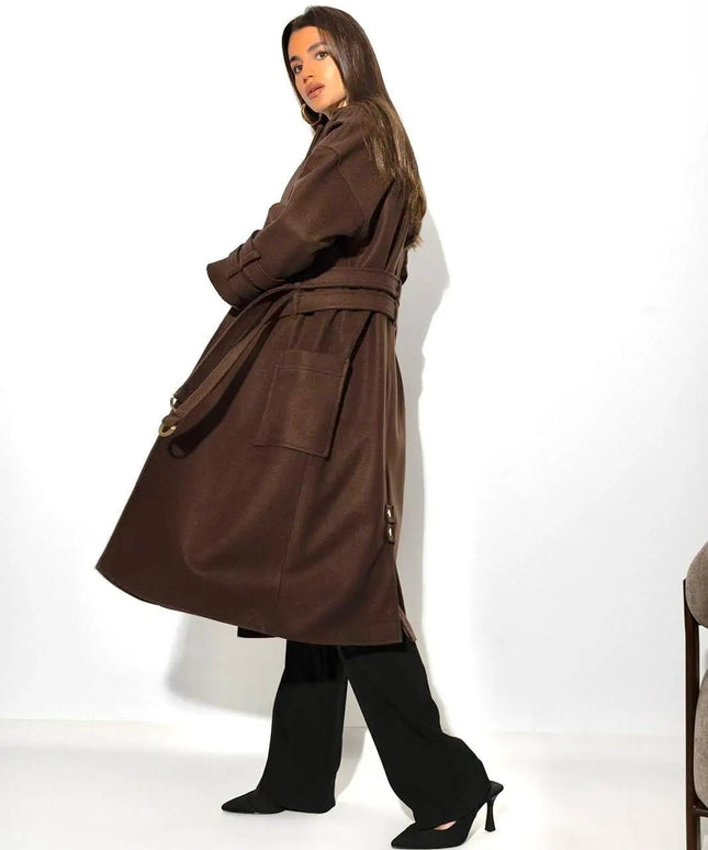 PŁASZCZ CZEKOLADOWY EDAN - BLUMANIA