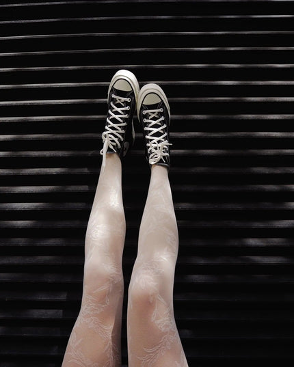 RAJSTOPY FLORAL ECRU - BLUMANIA