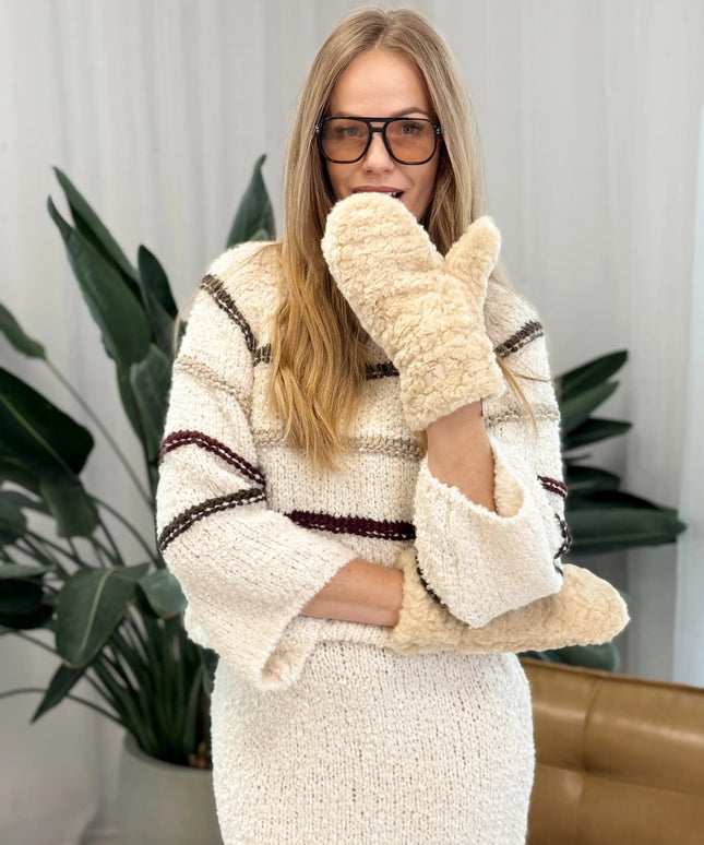 RĘKAWICE SNOW BEŻOWE - BLUMANIA