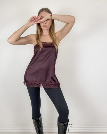 SATYNOWY TOP LAURA BORDOWY - BLUMANIA