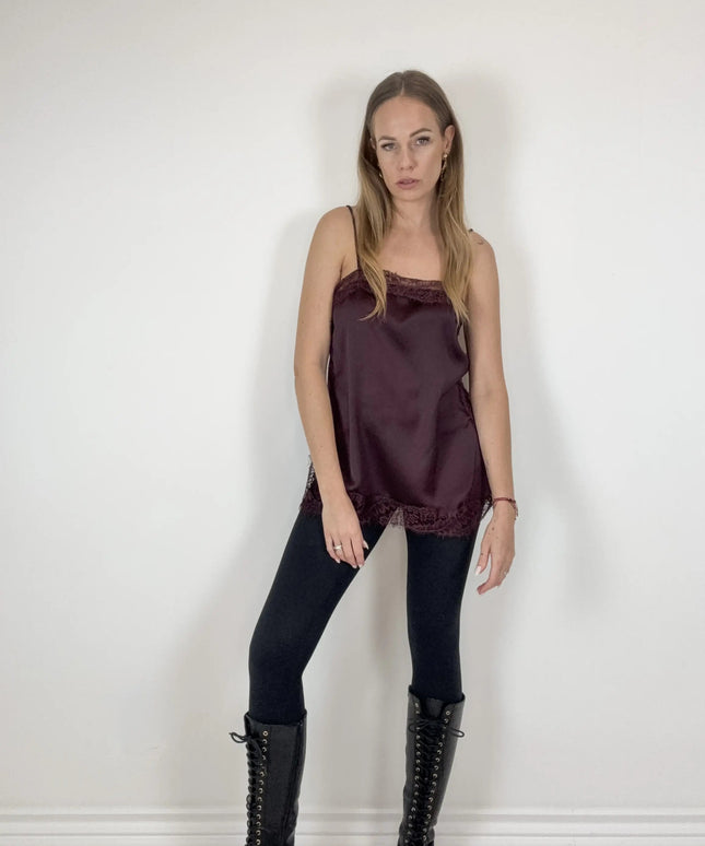 SATYNOWY TOP LAURA BORDOWY - BLUMANIA