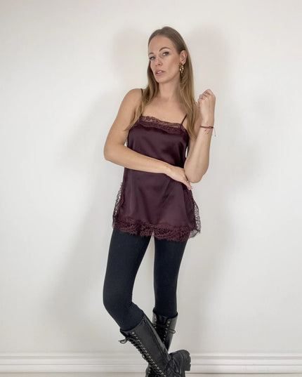SATYNOWY TOP LAURA BORDOWY - BLUMANIA