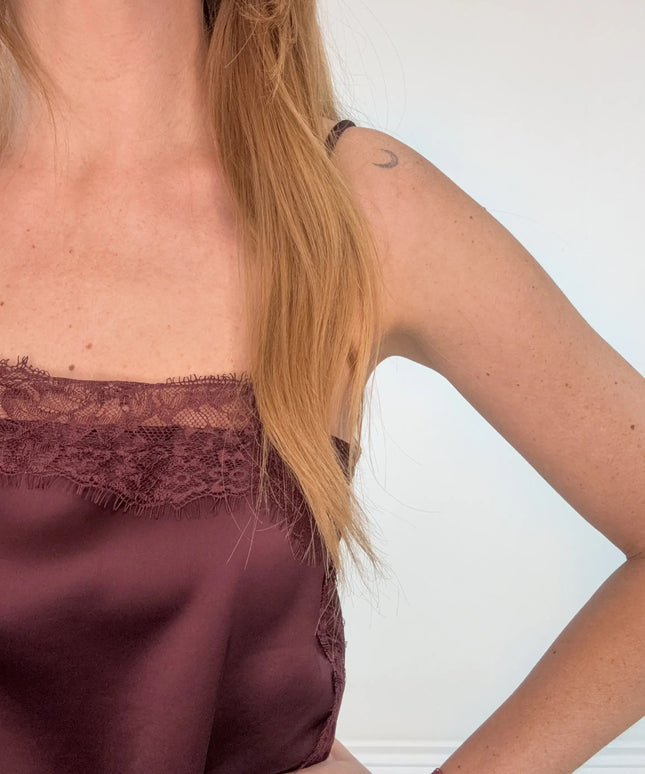 SATYNOWY TOP LAURA BORDOWY - BLUMANIA