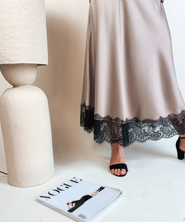 SPÓDNICA AURORA BEŻOWA - BLUMANIA