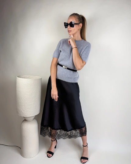 SPÓDNICA AURORA CZARNA - BLUMANIA