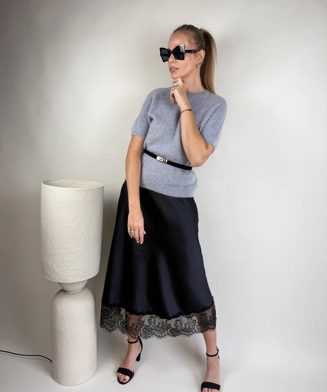 SPÓDNICA AURORA CZARNA - BLUMANIA