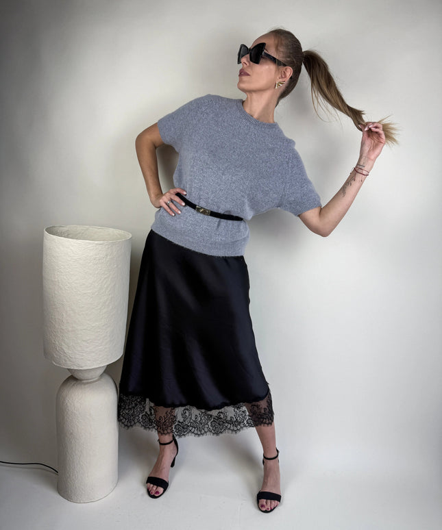 SPÓDNICA AURORA CZARNA - BLUMANIA