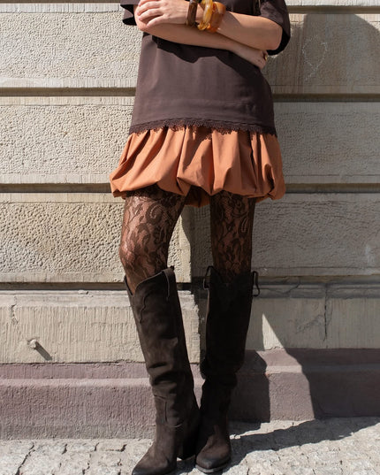 SPÓDNICA BOMBKA ALEX CYNAMONOWA - BLUMANIA