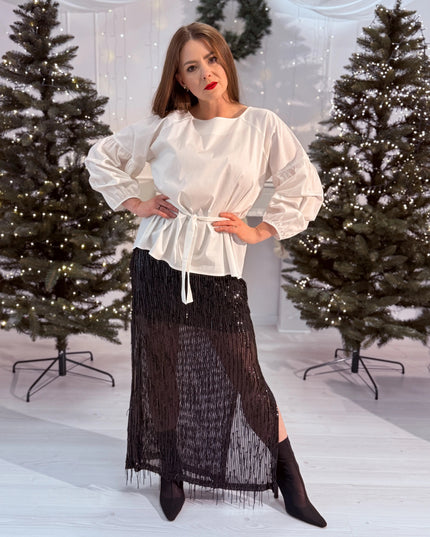 SPÓDNICA ŻAKLIN CZARNA - BLUMANIA