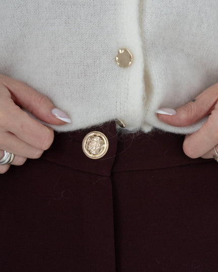 SPODNIE BRIDGET BURGUNDOWE - BLUMANIA