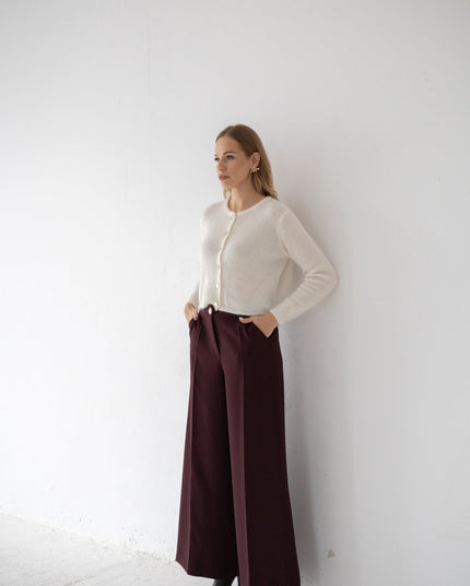 SPODNIE BRIDGET BURGUNDOWE - BLUMANIA