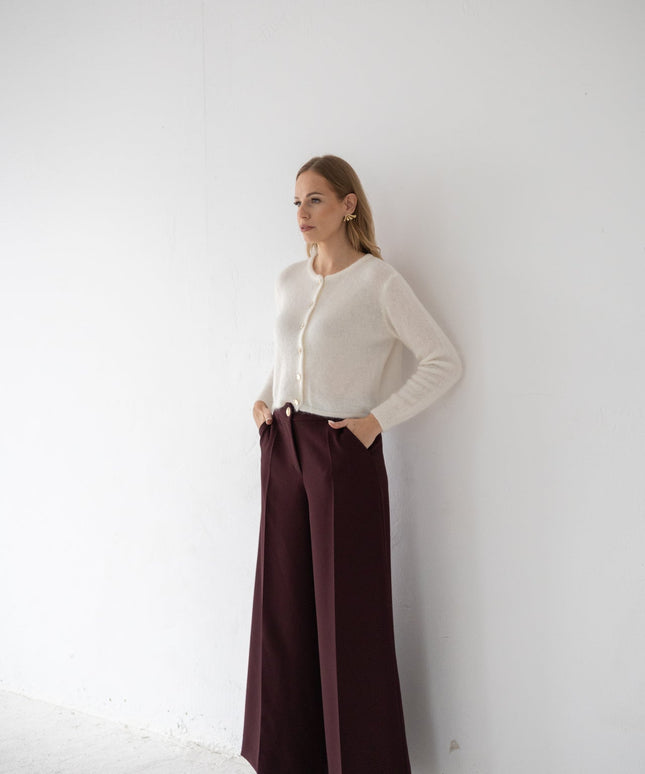 SPODNIE BRIDGET BURGUNDOWE - BLUMANIA