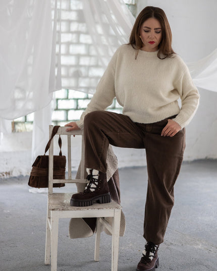 SPODNIE CARMEN CZEKOLADOWE - BLUMANIA