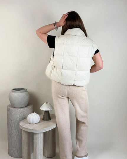 SPODNIE DZIANINOWE BELLA BEŻOWE - BLUMANIA