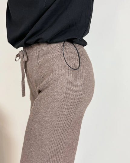 SPODNIE DZIANINOWE BELLA BRĄZOWE - BLUMANIA