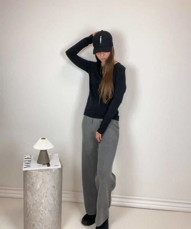 SPODNIE DZIANINOWE BELLA POPIEL - BLUMANIA