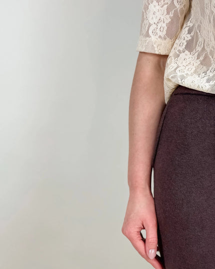 SPODNIE DZIANINOWE MIMI CZEKOLADOWE - BLUMANIA