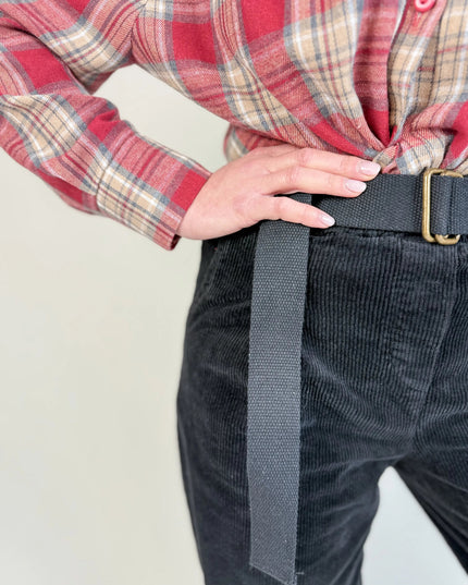 SPODNIE OLA SZTRUKSOWE CZARNE - BLUMANIA